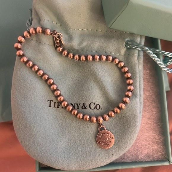 Tiffany & Co. Jewelry - Tiffany & Co. Sterling Silver Return To Round Tag Bead Bracelet RETIRED